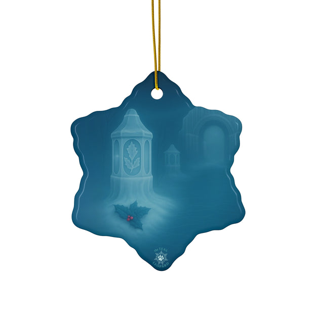 Winter Lantern Christmas Ornament | Fantasy Holiday Décor (Circle, Heart, Start, & Snowflake)