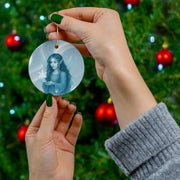 Winter Frost Fairy Christmas Ornament | Fantasy Holiday Décor (circle, heart, start, & snowflake)
