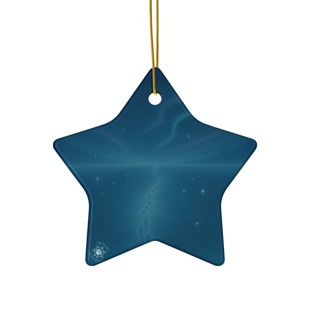 Starry Night Christmas Ornament | Fantasy Holiday Décor (Circle, Heart, Star, & Snowflake)