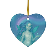 Aurora Fairy Christmas Ornament | Fantasy Holiday Décor (Circle, Heart, Star, & Snowflake)