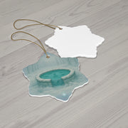 Winter Well Christmas Ornament | Fantasy Holiday Décor (Circle, Heart, Star, & Snowflake)