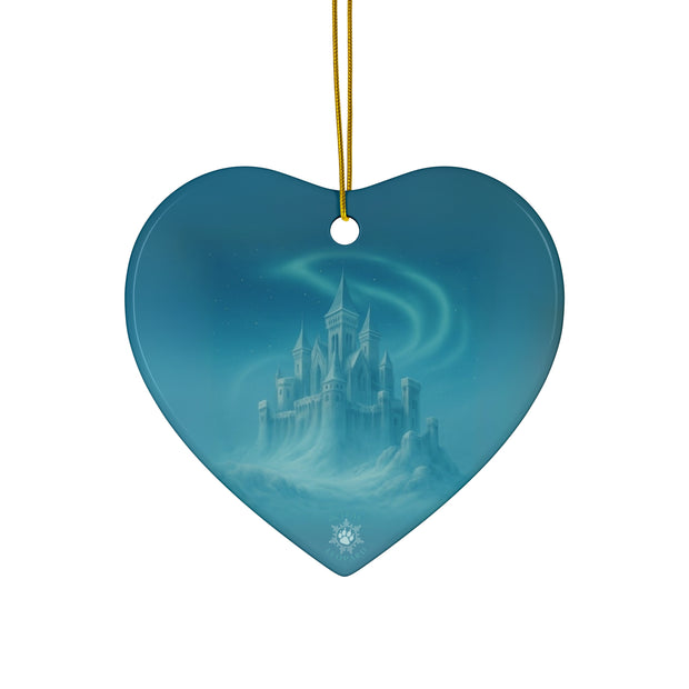 Fantasy Castle Christmas Ornament | Fantasy Holiday Décor (Circle, Heart, Star, & Snowflake)