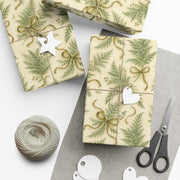 Winter Fern Christmas Gift Wrap - Frosted Ferns Botanical Wrapping Paper - Vintage Woodland Holiday Pattern | Frosted Ferns, Winter Botanical Trio by The Teal Leopard™