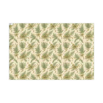Winter Fern Christmas Gift Wrap - Frosted Ferns Botanical Wrapping Paper - Vintage Woodland Holiday Pattern | Frosted Ferns, Winter Botanical Trio by The Teal Leopard™