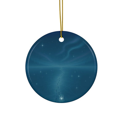 Starry Night Christmas Ornament | Fantasy Holiday Décor (Circle, Heart, Star, & Snowflake)