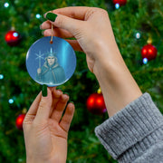 Winter King Christmas Ornament | Fantasy Holiday Décor (Circle, Heart, Star, & Snowflake)