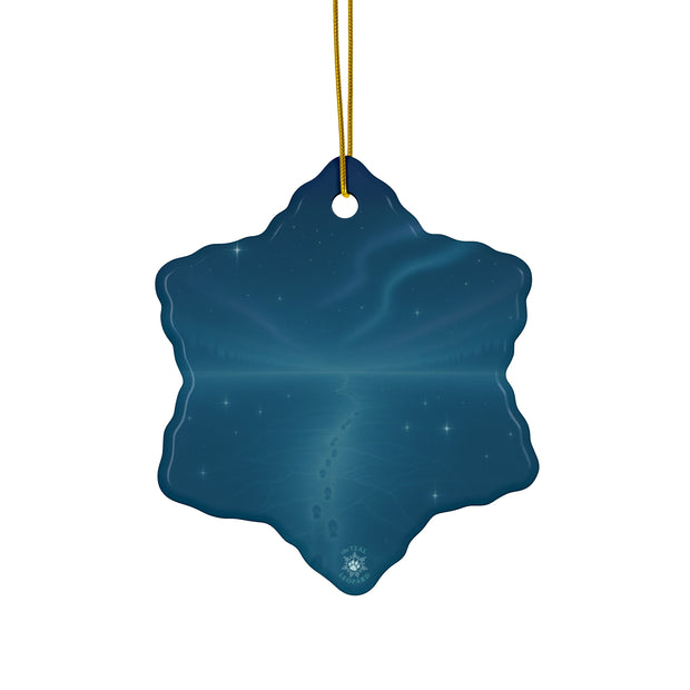 Starry Night Christmas Ornament | Fantasy Holiday Décor (Circle, Heart, Star, & Snowflake)