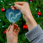 Northern Lights Christmas Ornament | Fantasy Holiday Décor (Circle, Heart, Start, & Snowflake)