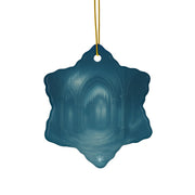Ruined Cathedral Christmas Ornament | Fantasy Holiday Décor (Circle, Heart, Star, & Snowflake)