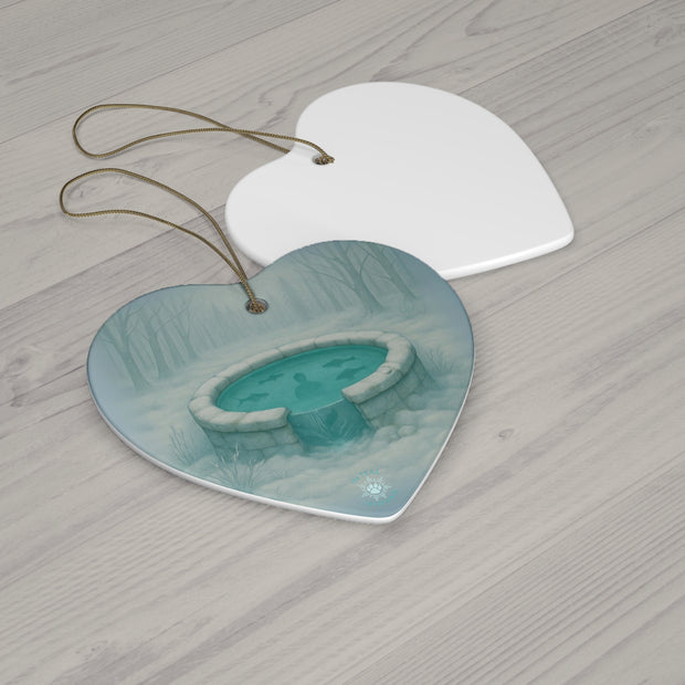 Winter Well Christmas Ornament | Fantasy Holiday Décor (Circle, Heart, Star, & Snowflake)