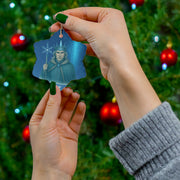 Winter King Christmas Ornament | Fantasy Holiday Décor (Circle, Heart, Star, & Snowflake)