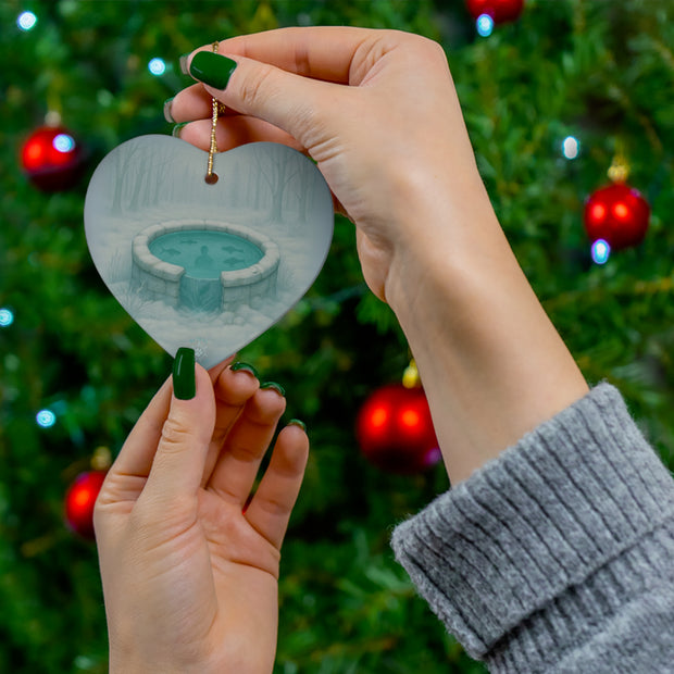 Winter Well Christmas Ornament | Fantasy Holiday Décor (Circle, Heart, Star, & Snowflake)