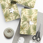 Winter Fern Christmas Gift Wrap - Frosted Ferns Botanical Wrapping Paper - Vintage Woodland Holiday Pattern | Frosted Ferns, Winter Botanical Trio by The Teal Leopard™
