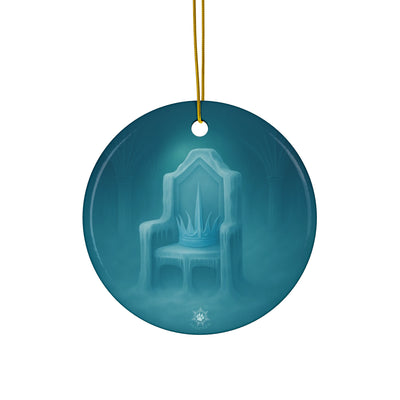 Ice Crown Christmas Ornament | Fantasy Holiday Décor (Circle, Heart, Star, & Snowflake)