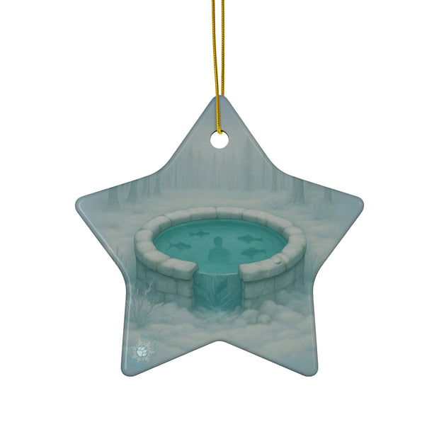 Winter Well Christmas Ornament | Fantasy Holiday Décor (Circle, Heart, Star, & Snowflake)