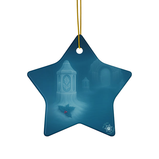 Winter Lantern Christmas Ornament | Fantasy Holiday Décor (Circle, Heart, Start, & Snowflake)