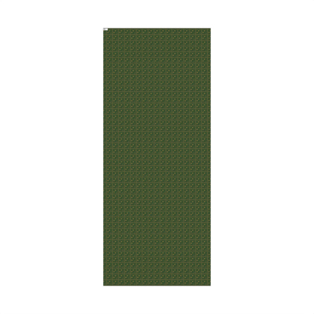 Celtic Holly Christmas Gift Wrap - Holiday Wrapping Paper - Green Celtic Knotwork with Holly and Ivy | Celtic Yuletide, Celtic Christmas Triptych Series by The Teal Leoaprd™