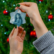 Winter Frost Fairy Christmas Ornament | Fantasy Holiday Décor (circle, heart, start, & snowflake)