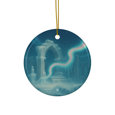 Northern Lights Christmas Ornament | Fantasy Holiday Décor (Circle, Heart, Start, & Snowflake)