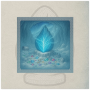 Stormborne Scale fantasy card. Aethryss, magical dragon scale Court relic alive with stormlight, artwork by Marilie Wood Smock of the Teal Leopard.
