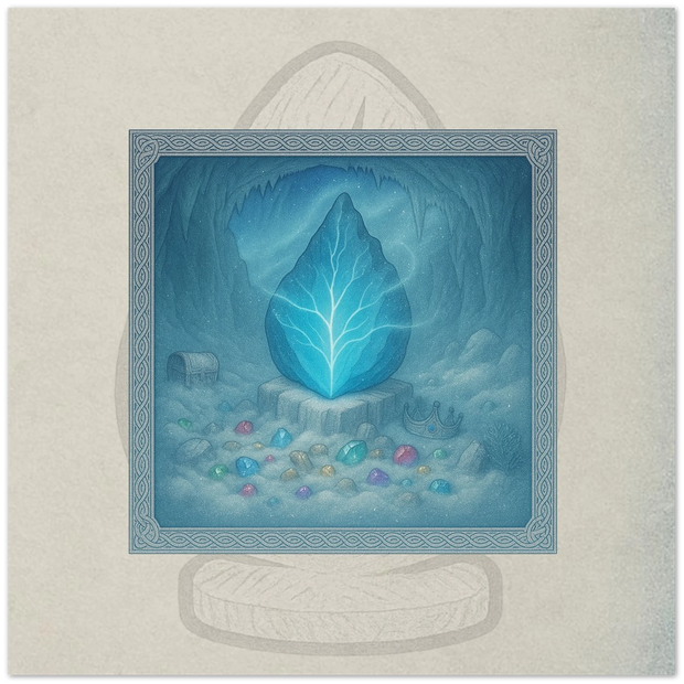 Stormborne Scale fantasy card. Aethryss, magical dragon scale Court relic alive with stormlight, artwork by Marilie Wood Smock of the Teal Leopard.