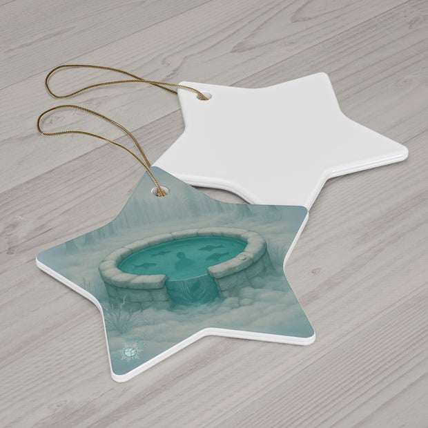 Winter Well Christmas Ornament | Fantasy Holiday Décor (Circle, Heart, Star, & Snowflake)