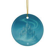 Fantasy Castle Christmas Ornament | Fantasy Holiday Décor (Circle, Heart, Star, & Snowflake)