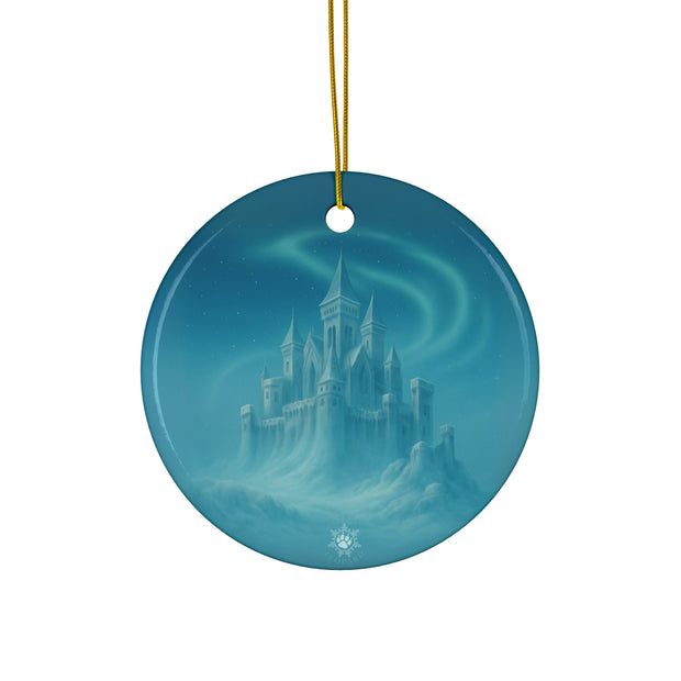 Fantasy Castle Christmas Ornament | Fantasy Holiday Décor (Circle, Heart, Star, & Snowflake)