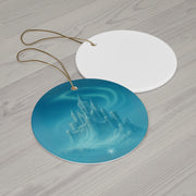 Fantasy Castle Christmas Ornament | Fantasy Holiday Décor (Circle, Heart, Star, & Snowflake)