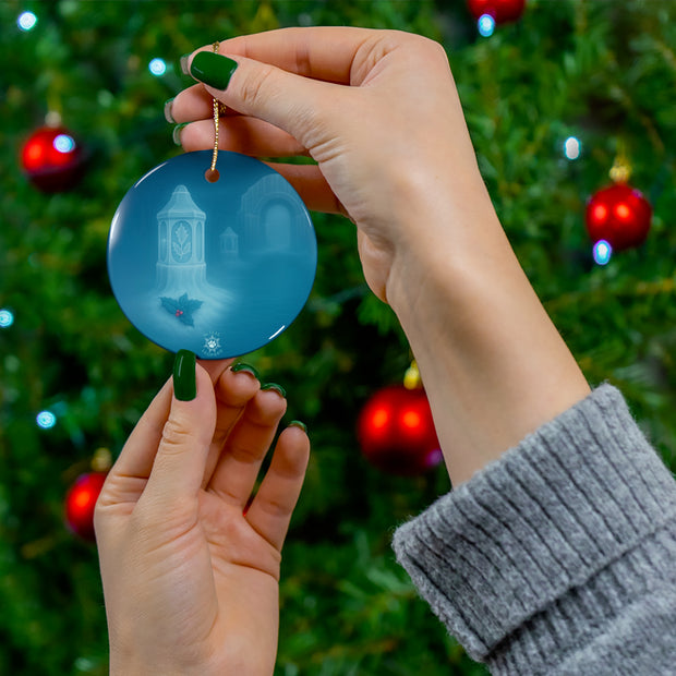 Winter Lantern Christmas Ornament | Fantasy Holiday Décor (Circle, Heart, Start, & Snowflake)