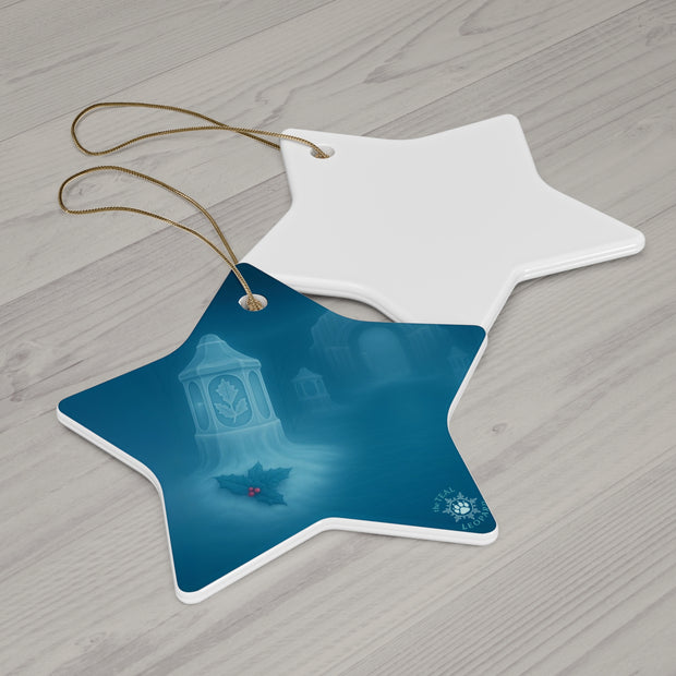 Winter Lantern Christmas Ornament | Fantasy Holiday Décor (Circle, Heart, Start, & Snowflake)