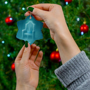Ice Crown Christmas Ornament | Fantasy Holiday Décor (Circle, Heart, Star, & Snowflake)