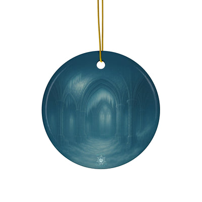 Ruined Cathedral Christmas Ornament | Fantasy Holiday Décor (Circle, Heart, Star, & Snowflake)