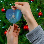 Winter King Christmas Ornament | Fantasy Holiday Décor (Circle, Heart, Star, & Snowflake)