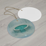Winter Well Christmas Ornament | Fantasy Holiday Décor (Circle, Heart, Star, & Snowflake)
