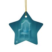 Ice Crown Christmas Ornament | Fantasy Holiday Décor (Circle, Heart, Star, & Snowflake)