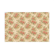 Vintage Rose Christmas Gift Wrap - Romantic Winter Floral Wrapping Paper - Holiday Rose & Ribbon Pattern | Winter Rose & Ribbon, Winter Botanical Trio by The Teal Leopard™