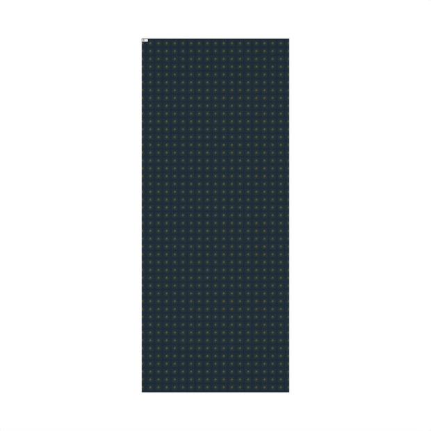 Celtic Evergreen Christmas Gift Wrap - Holiday Wrapping Paper - Midnight Blue, Fir, and Golden Knotwork Pattern | Medieval Midnight, Celtic Christmas Triptych Series by The Teal Leopard™