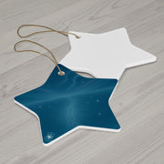 Starry Night Christmas Ornament | Fantasy Holiday Décor (Circle, Heart, Star, & Snowflake)