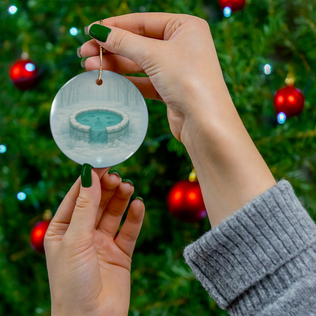 Winter Well Christmas Ornament | Fantasy Holiday Décor (Circle, Heart, Star, & Snowflake)