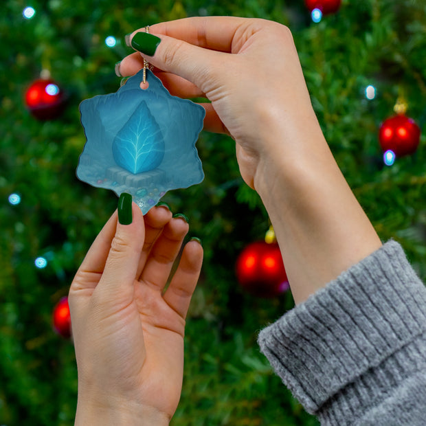 Dragon Scale Christmas Ornament | Fantasy Holiday Décor (Circle, Heart, Star, & Snowflake)