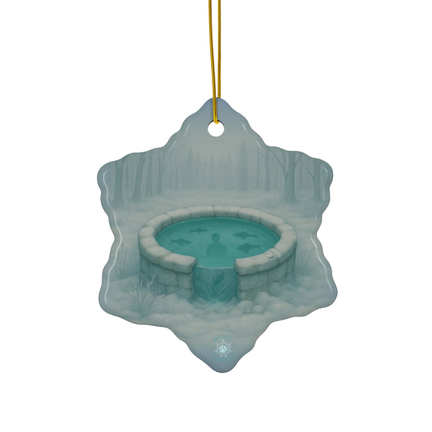 Winter Well Christmas Ornament | Fantasy Holiday Décor (Circle, Heart, Star, & Snowflake)