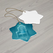 Ice Crown Christmas Ornament | Fantasy Holiday Décor (Circle, Heart, Star, & Snowflake)