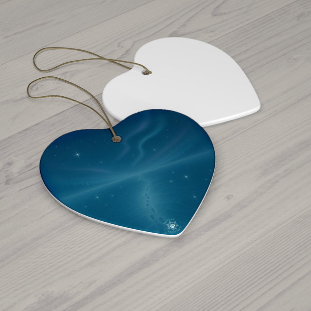 Starry Night Christmas Ornament | Fantasy Holiday Décor (Circle, Heart, Star, & Snowflake)