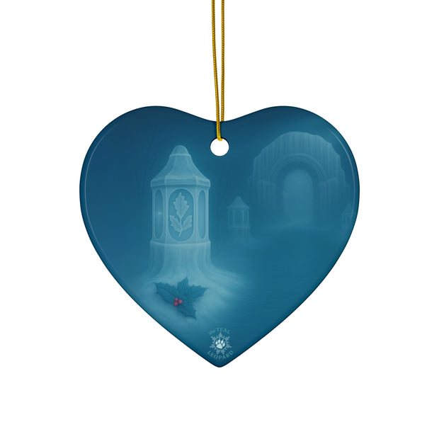 Winter Lantern Christmas Ornament | Fantasy Holiday Décor (Circle, Heart, Start, & Snowflake)