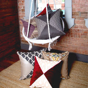 Four Corners Pillow Cover 18x18  - Black Red
