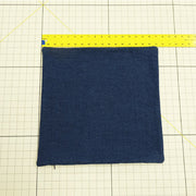 Knife Edge Pillow Cover - 18x18 - Navy Linen