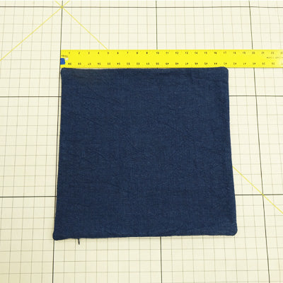 Knife Edge Pillow Cover - 18x18 - Navy Linen