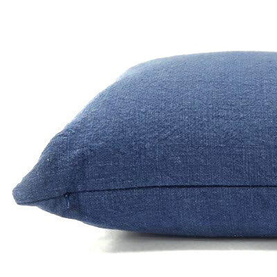 Knife Edge Pillow Cover - 18x18 - Navy Linen