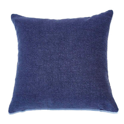 Knife Edge Pillow Cover - 18x18 - Navy Linen